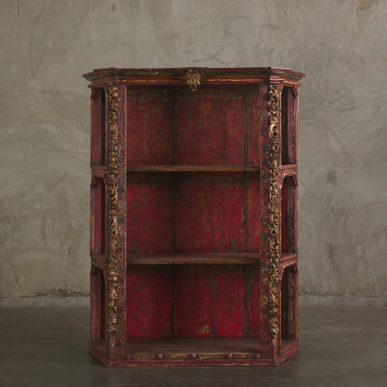 18TH C POLYCHROMED REPISA