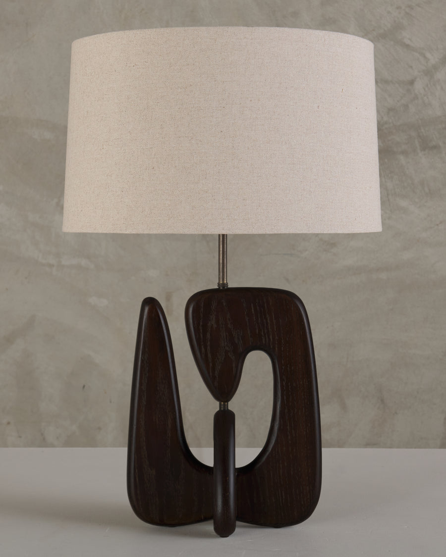 SCULPTURAL WOOD LAMP, 1950