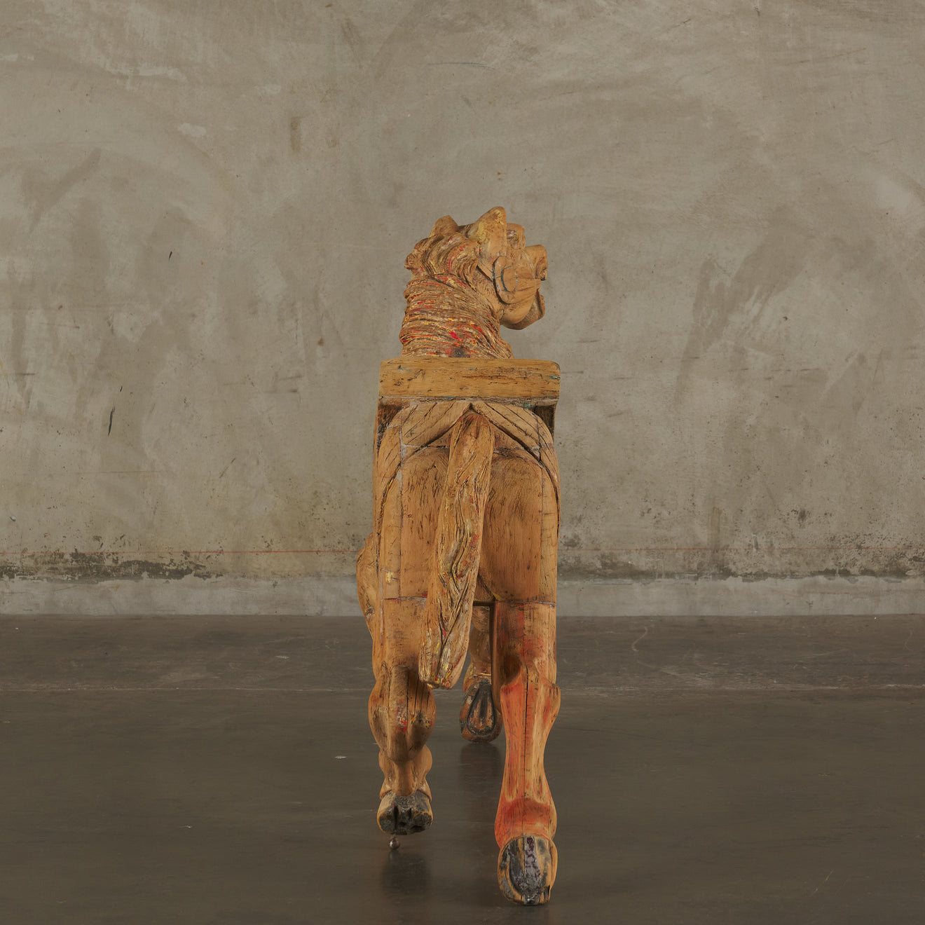 CAROUSEL CARVED WOOD HORSE