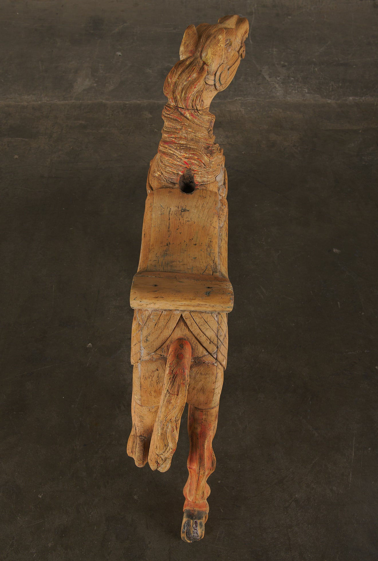 CAROUSEL CARVED WOOD HORSE