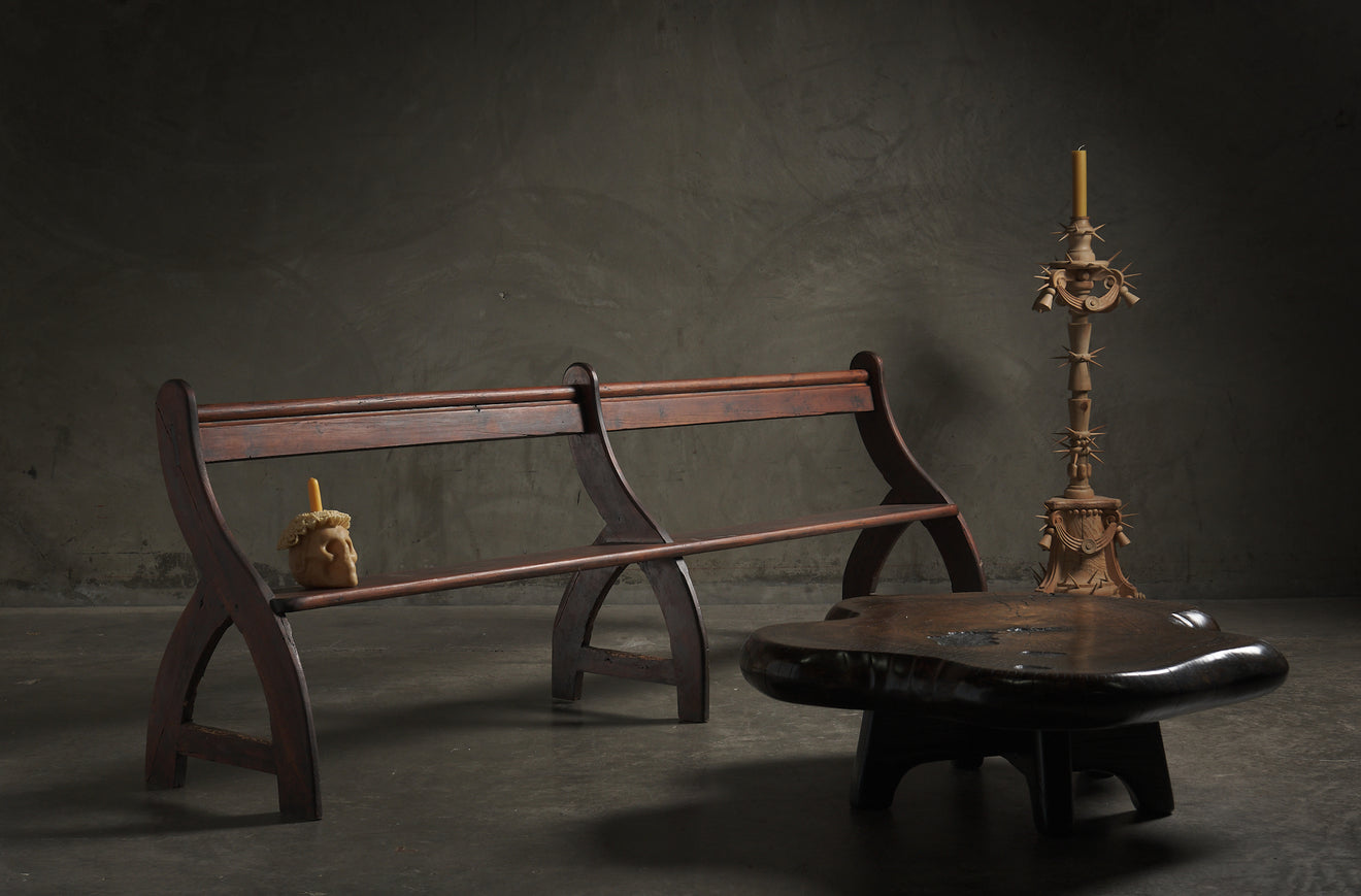 WISHBONE HALL BENCHES, 19TH CENTURY