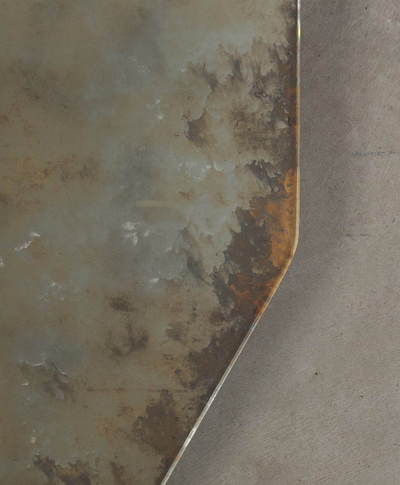 ANTIQUED MIRROR WITH CANDLE BRACKET BY IGNACIO CUAPIO
