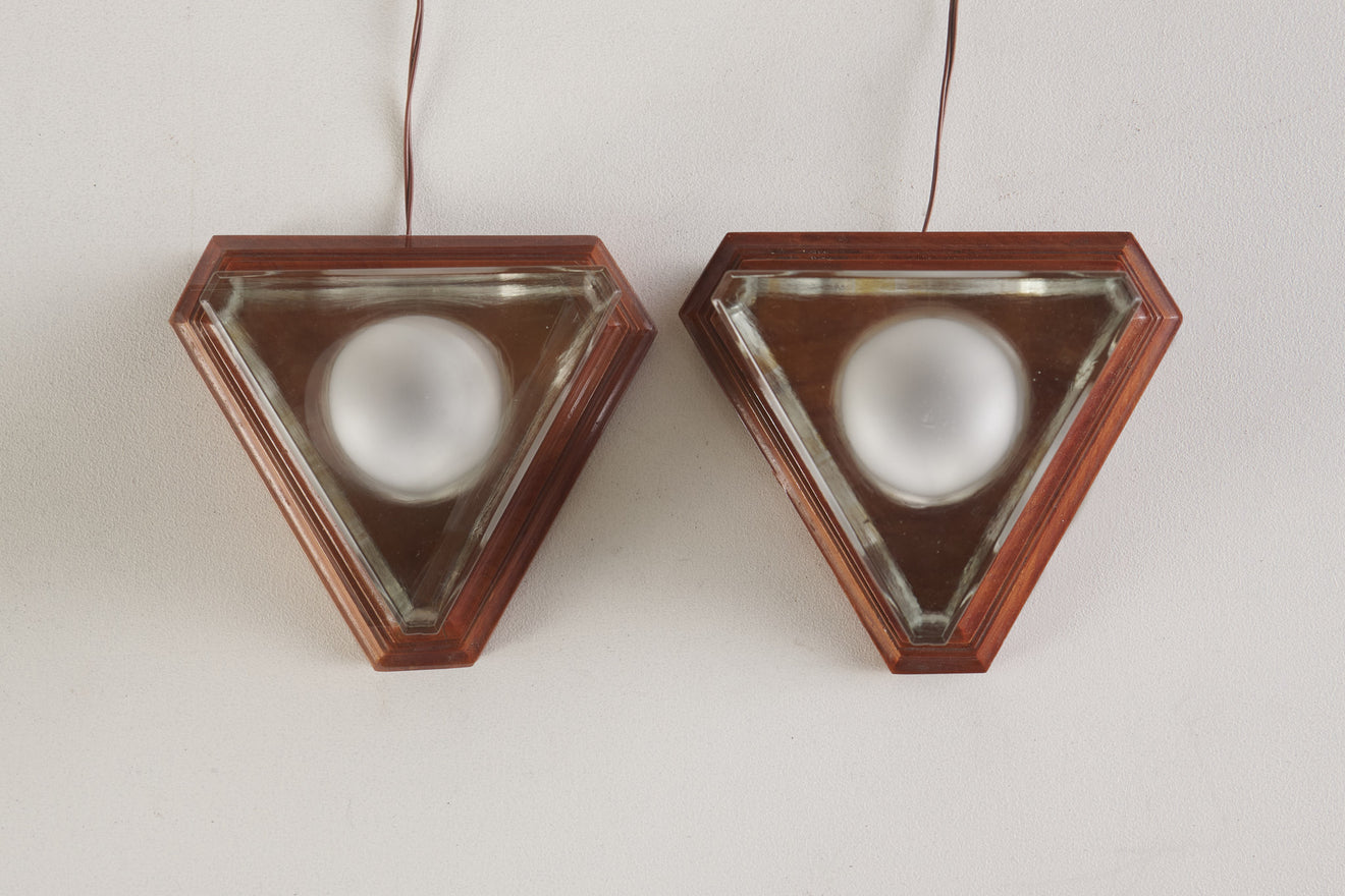 ALESSANDRO MENDINI 'PRISMA' TABLE LAMPS FOR FIDENZA VETRARIA, C1975, ITALY