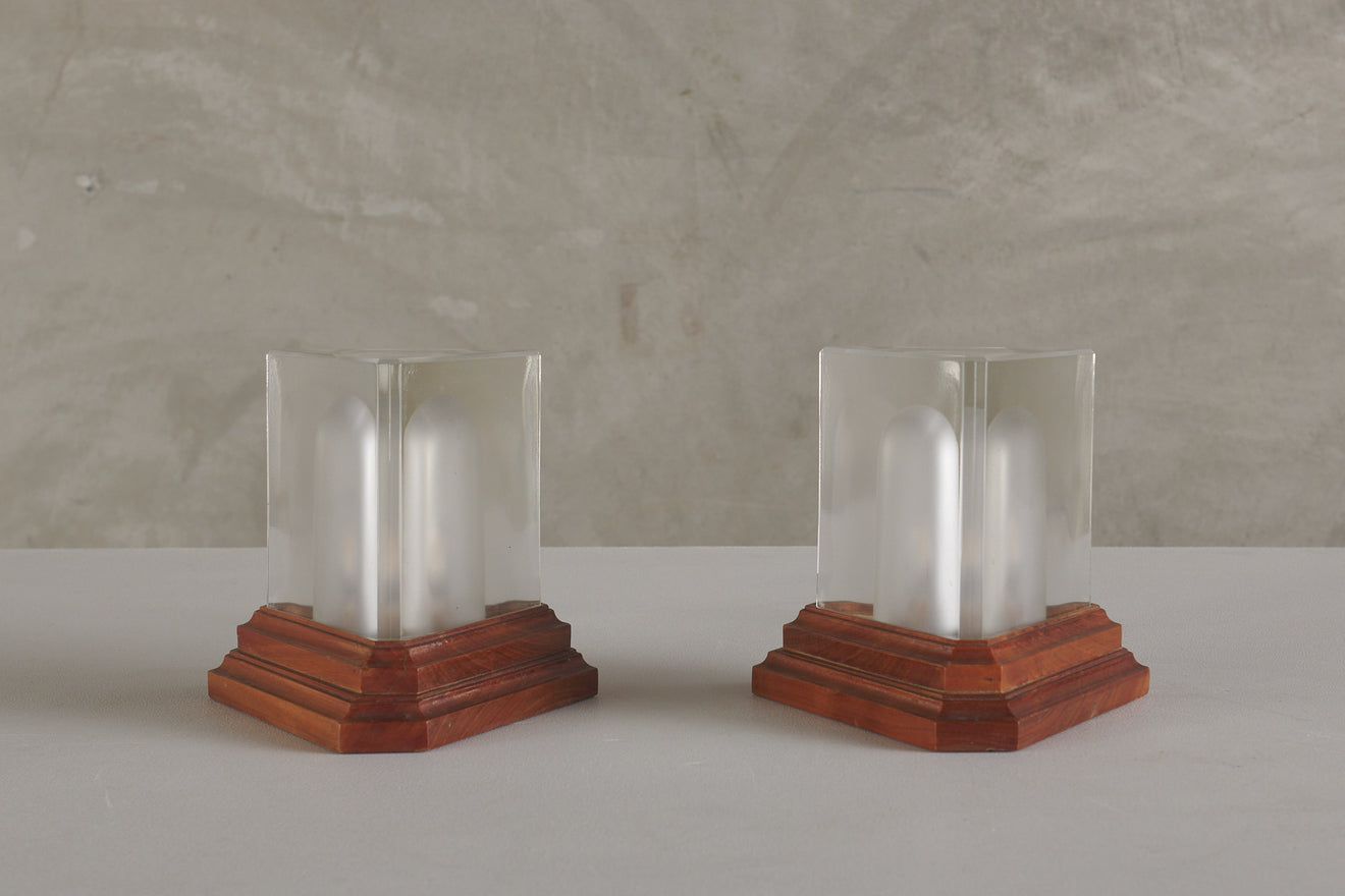 ALESSANDRO MENDINI 'PRISMA' TABLE LAMPS FOR FIDENZA VETRARIA, C1975, ITALY