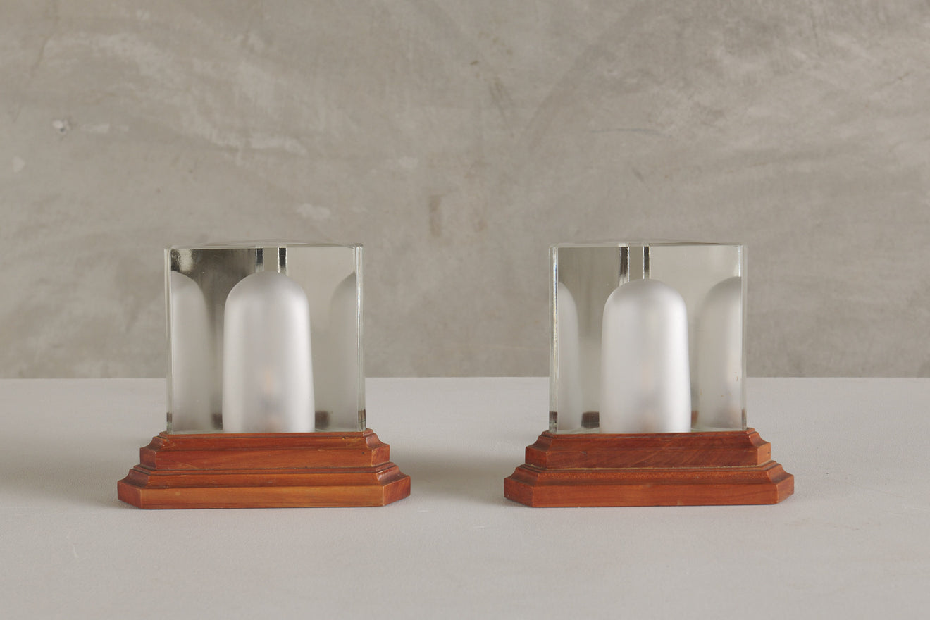 ALESSANDRO MENDINI 'PRISMA' TABLE LAMPS FOR FIDENZA VETRARIA, C1975, ITALY