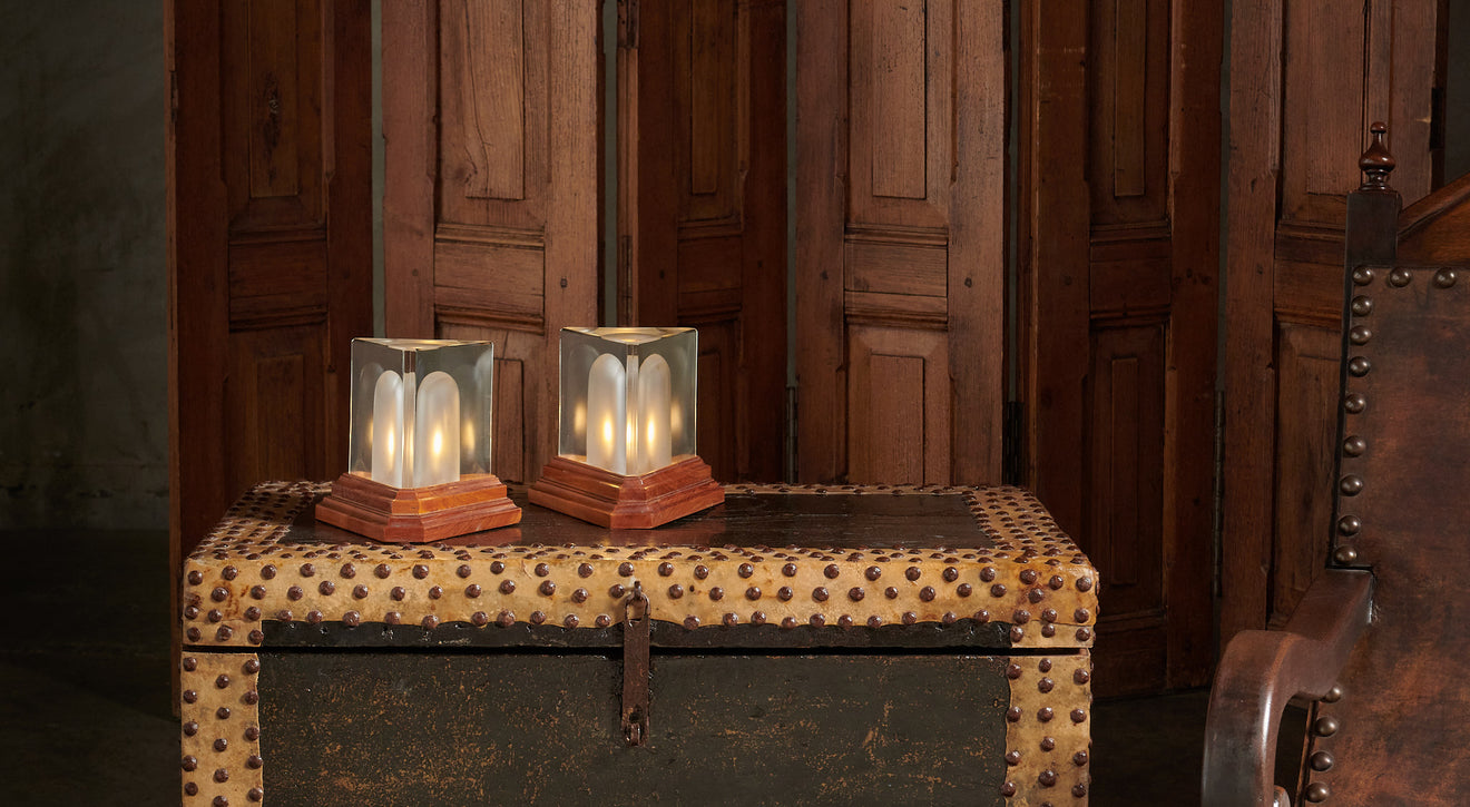 ALESSANDRO MENDINI 'PRISMA' TABLE LAMPS FOR FIDENZA VETRARIA, C1975, ITALY
