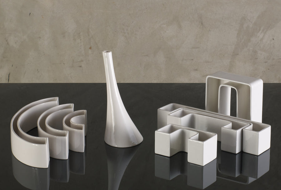 ANGELO MANGIAROTTI (1921 - 2012) COLLECTION OF EIGHT VESSELS