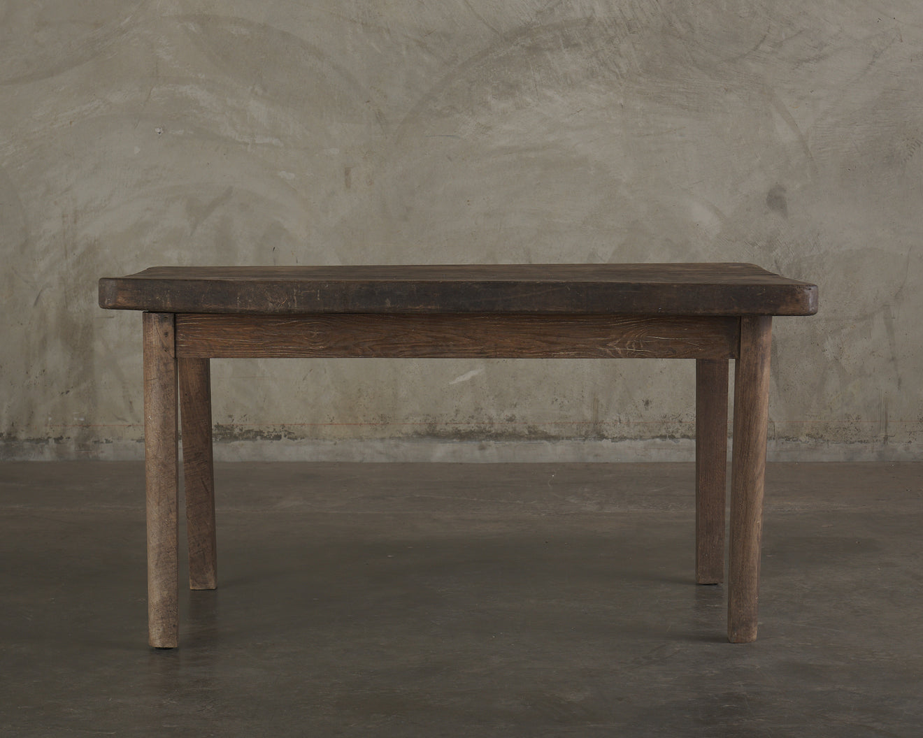 ANTIQUE EUROPEAN PLANK TOP FARM TABLE