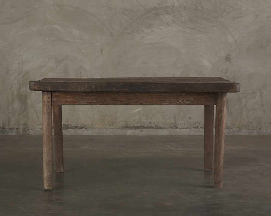 ANTIQUE EUROPEAN PLANK TOP FARM TABLE