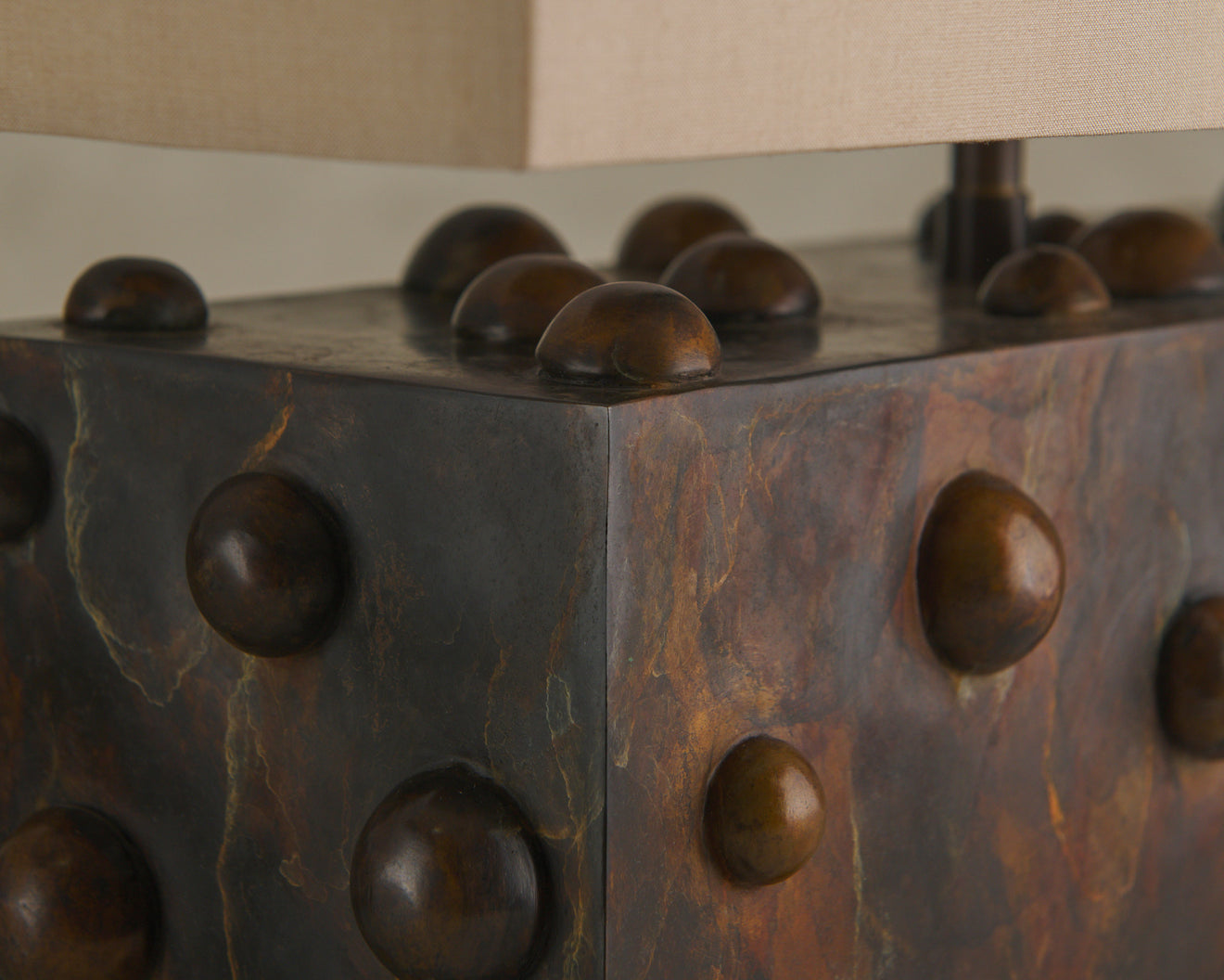 BC WORKSHOP LARGE STUDDED LAMP BY LIKA MOORE