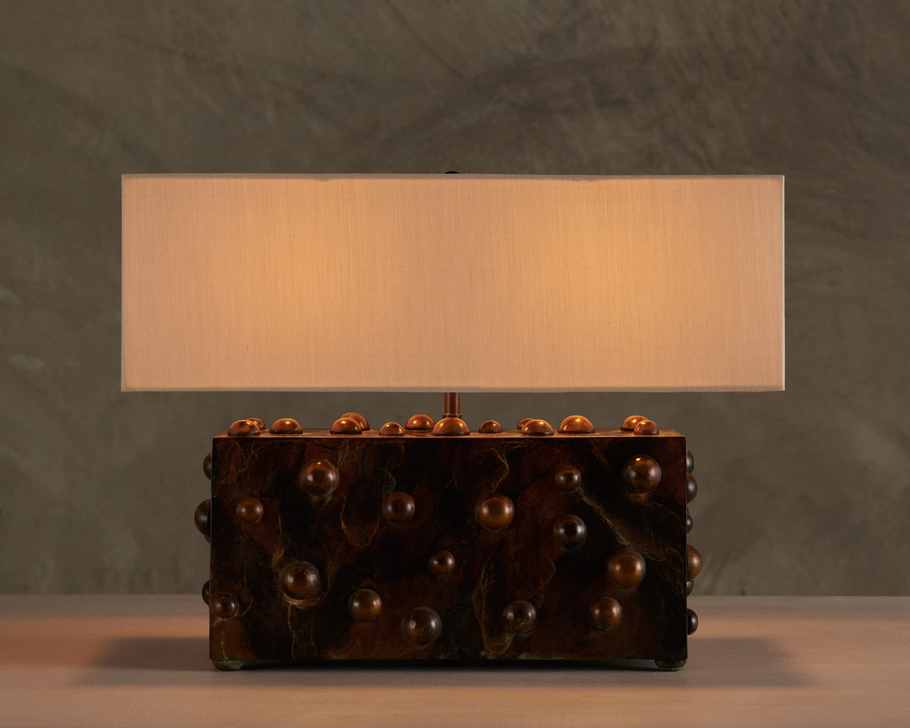 BC WORKSHOP LARGE STUDDED LAMP BY LIKA MOORE