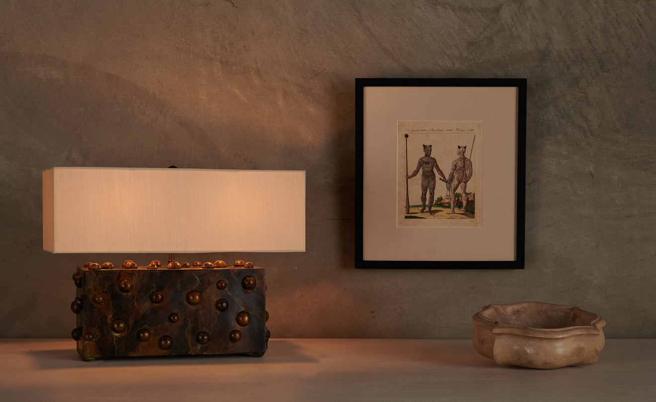 BC WORKSHOP LARGE STUDDED LAMP BY LIKA MOORE