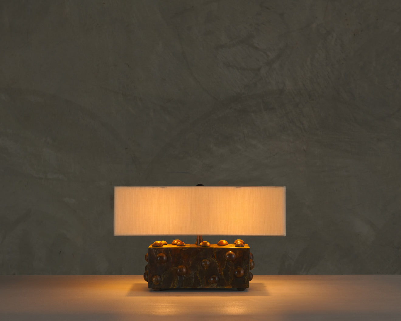 BCW MARBLED SMALL STUDDED LAMP BY LIKA MOORE