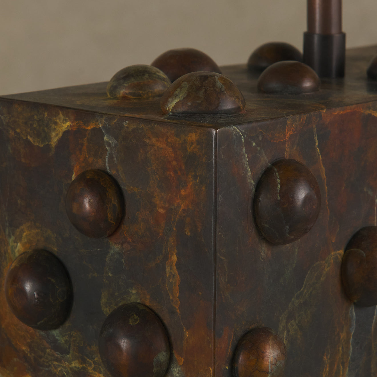 BCW MARBLED SMALL STUDDED LAMP BY LIKA MOORE
