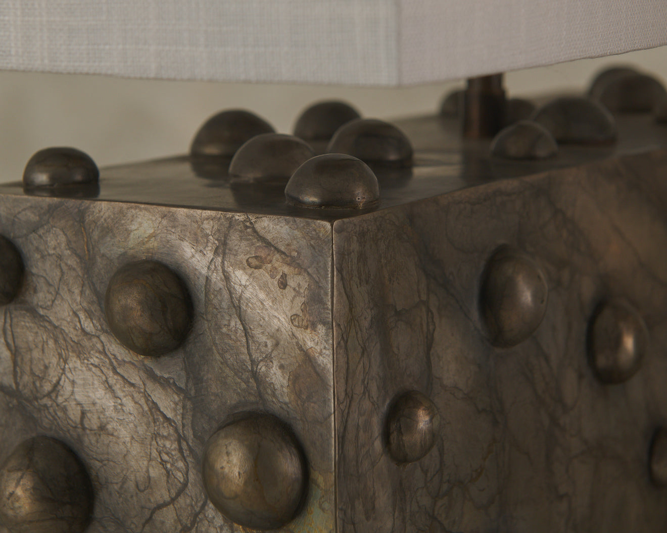 BC WORKSHOP LARGE STUDDED LAMP BY LIKA MOORE