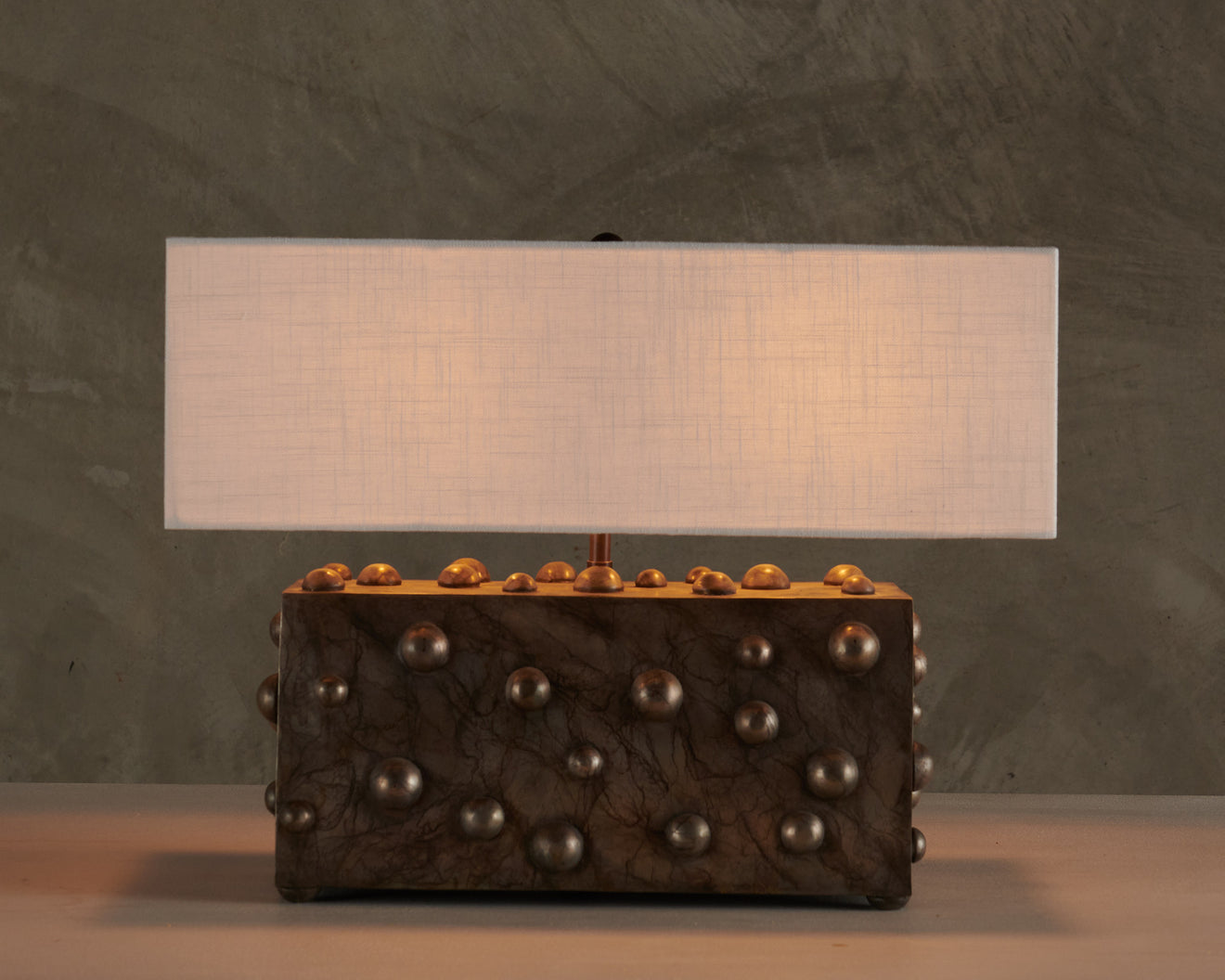 BC WORKSHOP LARGE STUDDED LAMP BY LIKA MOORE