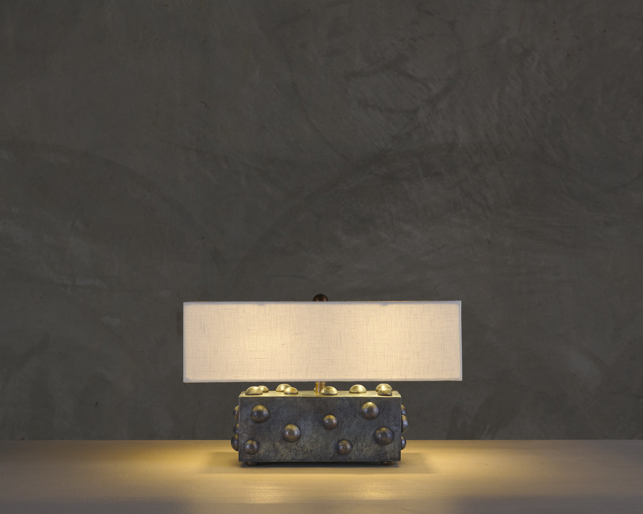 BCW SILVERED SMALL STUDDED LAMP BY LIKA MOORE