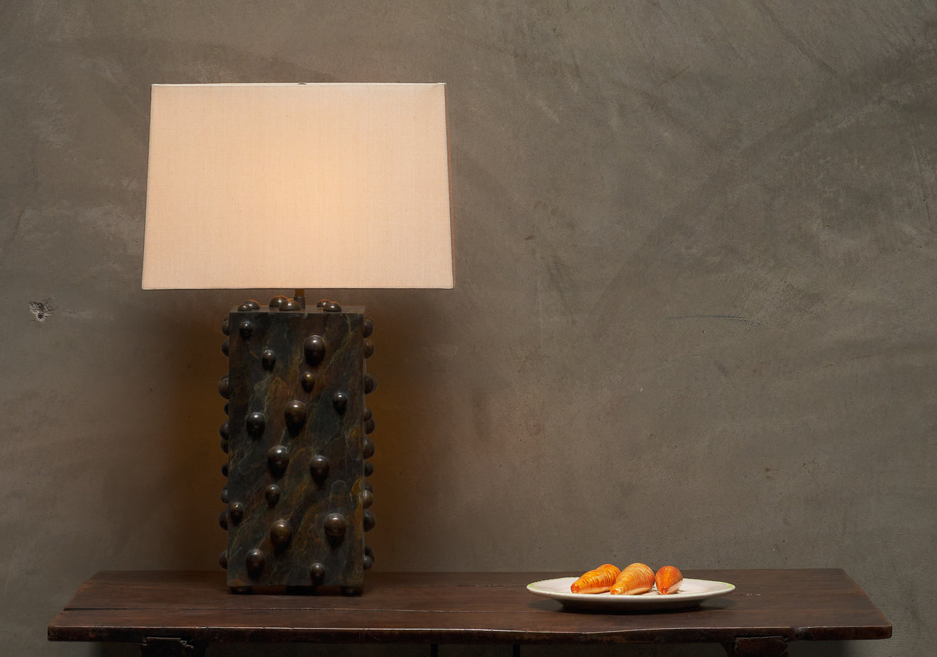 BCW MARBLED VERTICAL STUDDED LAMP BY LIKA MOORE