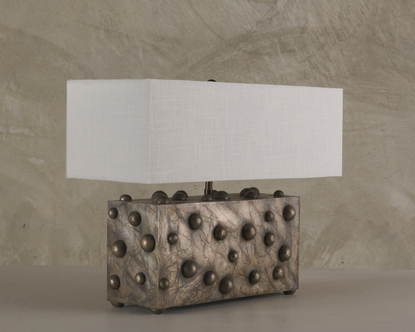 BC WORKSHOP LARGE STUDDED LAMP BY LIKA MOORE