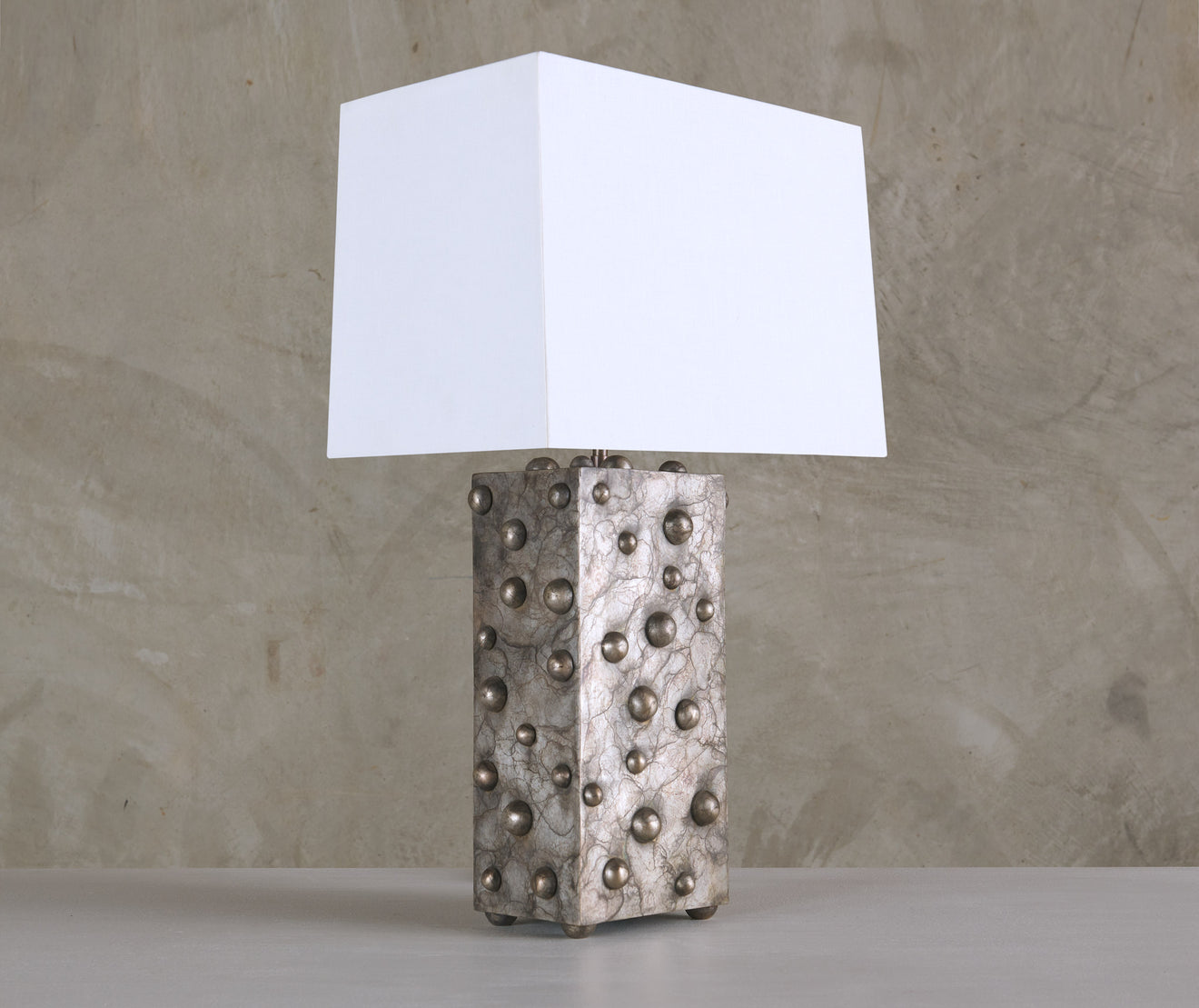 BCW SILVERED VERTICAL STUDDED LAMP BY LIKA MOORE