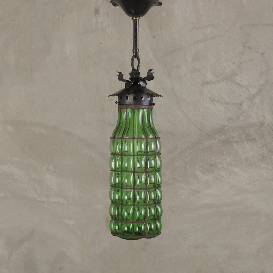 BLOWN GLASS HANGING LIGHT, C 1970