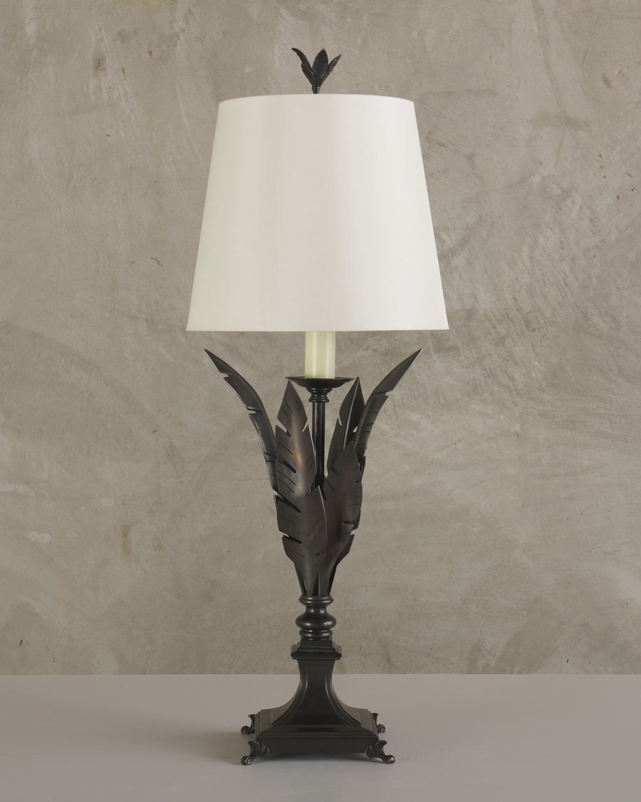 BRONZE LEAF TABLE LAMP