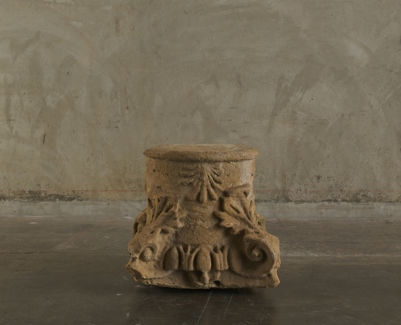 CARVED CAPITAL LIMESTONE FRAGMENT(s)