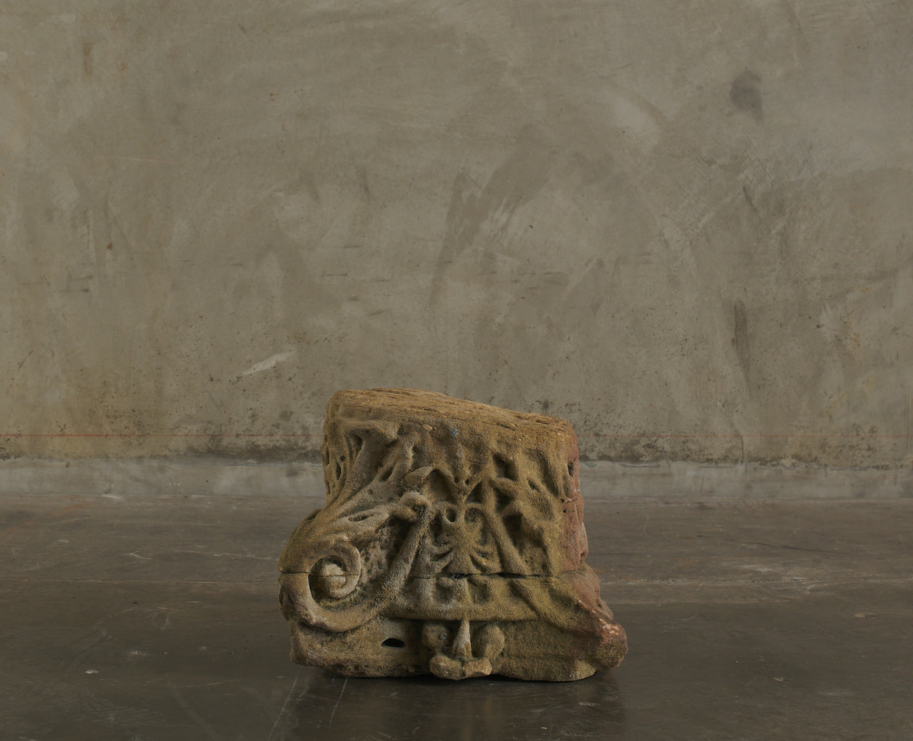 CARVED CAPITAL LIMESTONE FRAGMENT(s)