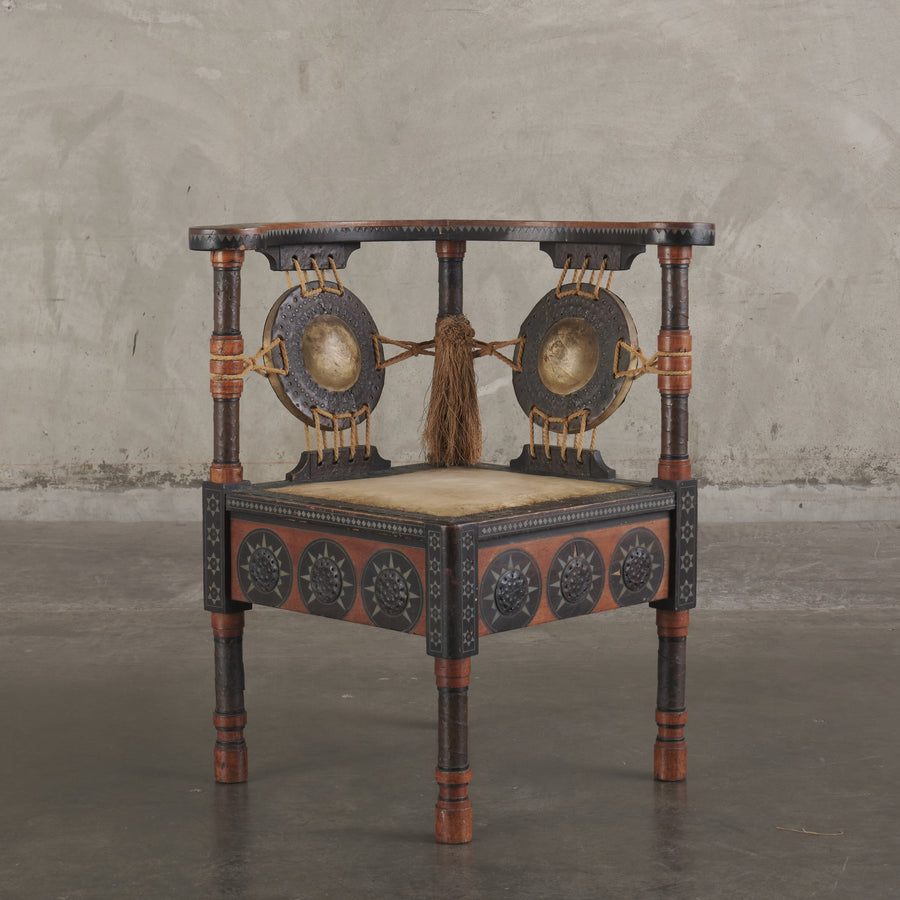 CARLO BUGATTI CORNER CHAIR, ITALY, c1906