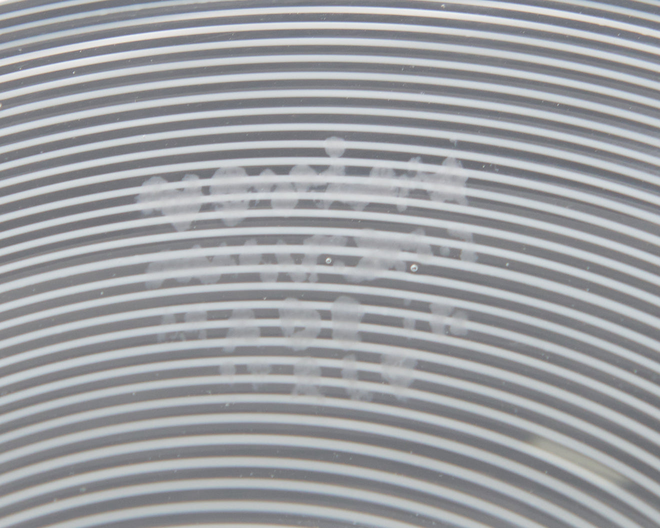 CARLO SCARPA LATTIMO MEZZA FILIGRANA FOOTED BOWL FOR VENINI, MODEL # 5709
