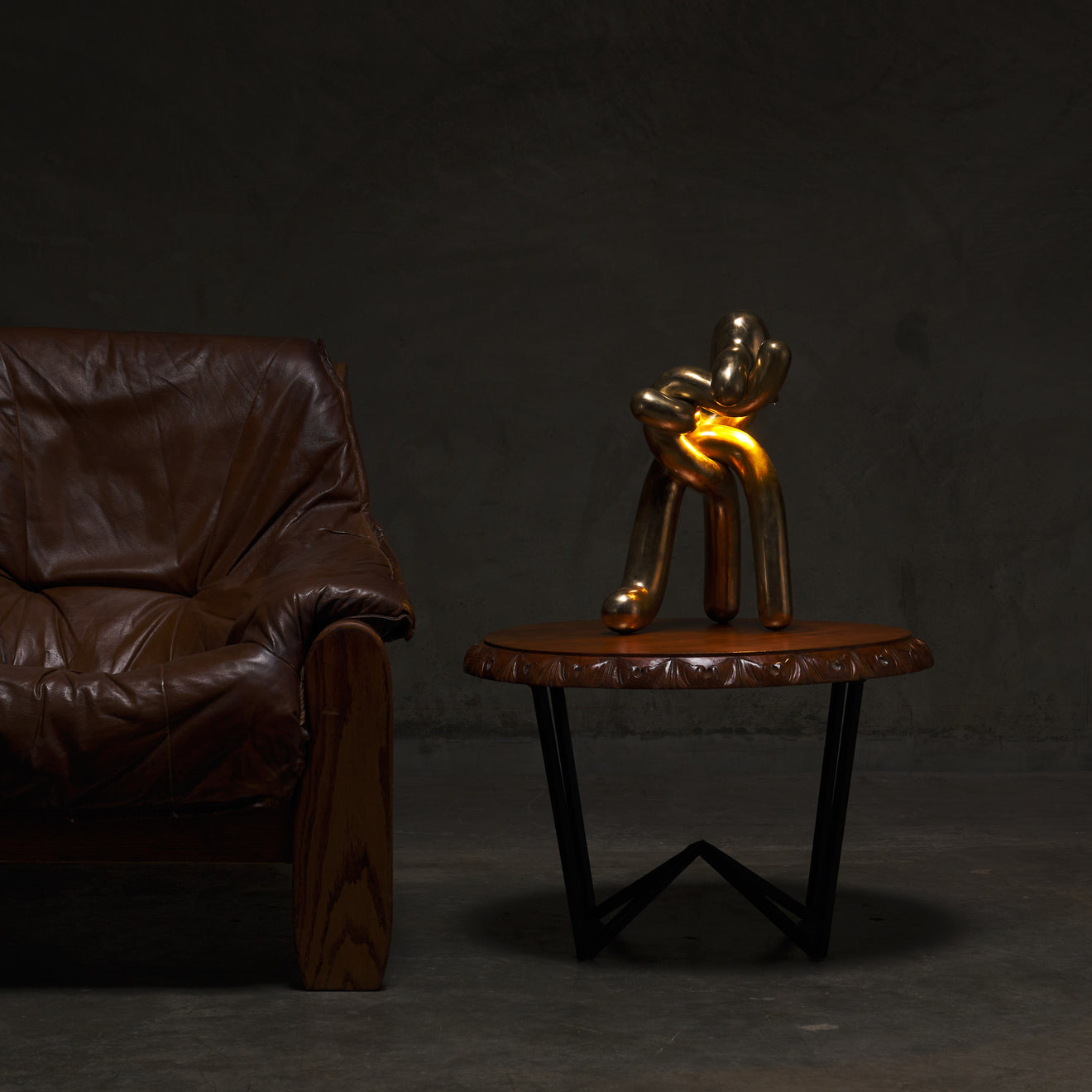 CARVED WOOD SIDE TABLE(S)