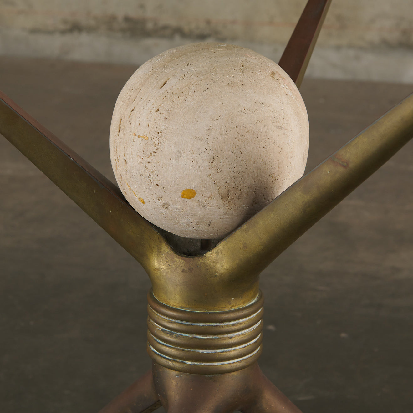 CESARE LACCA GLASS TOP SIDE TABLE