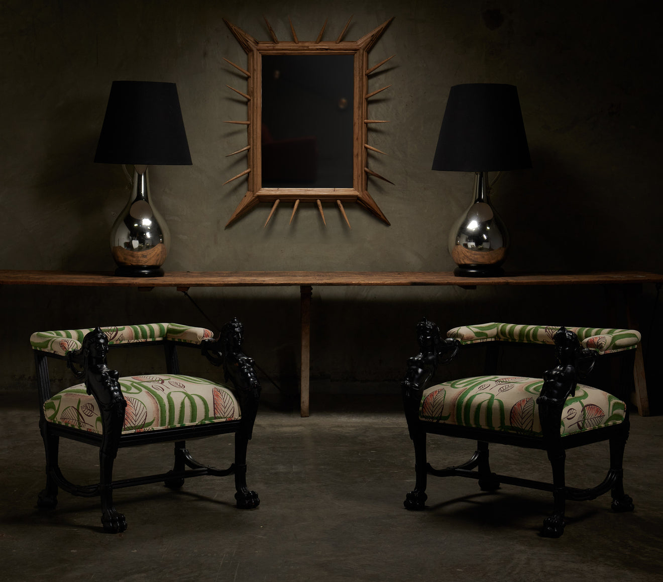 CHERAN SPIKED MIRROR FRAME BY MIKE DIAZ