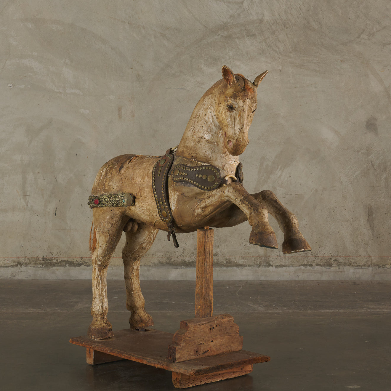 CHURCH FIGURE OF SANTIAGO MATAMOROS UPON HIS STALLION