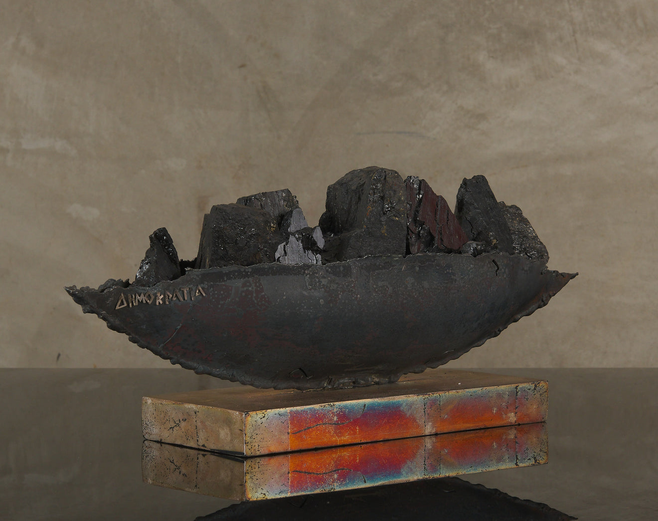 DEMOCRACY BLACK BOAT BY DIANE TINTOR