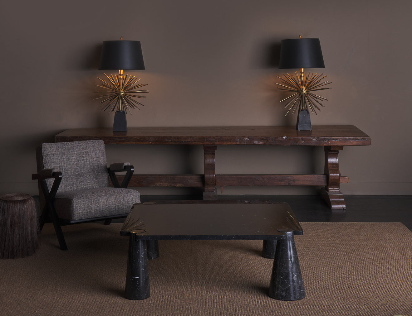 PAIR OF PANI MID CENTURY STARBURST TABLE LAMPS