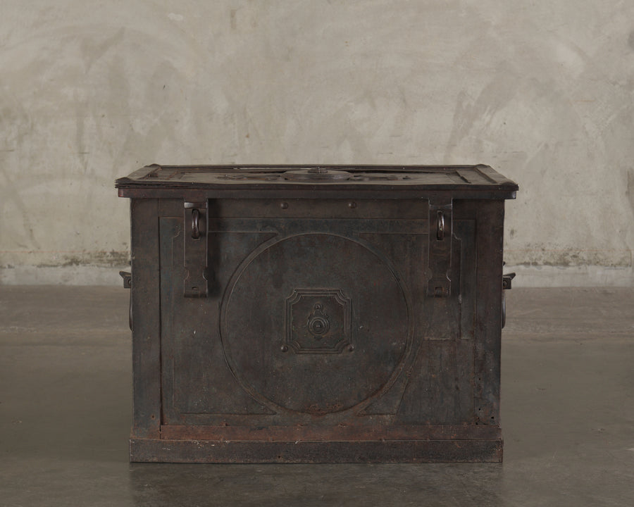 EARLY 19TH C CAST IRON SAFE