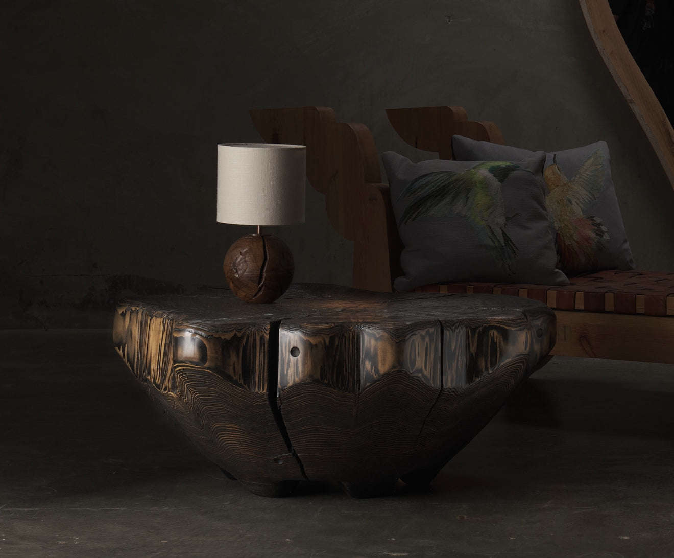 EBONY CEDAR COFFEE TABLE BY DAN POLLOCK