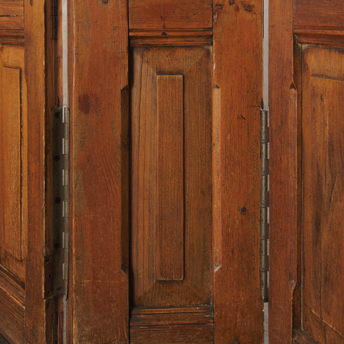 MONUMENTAL 9'5" TALL FOLDING WOOD PANEL SCREEN