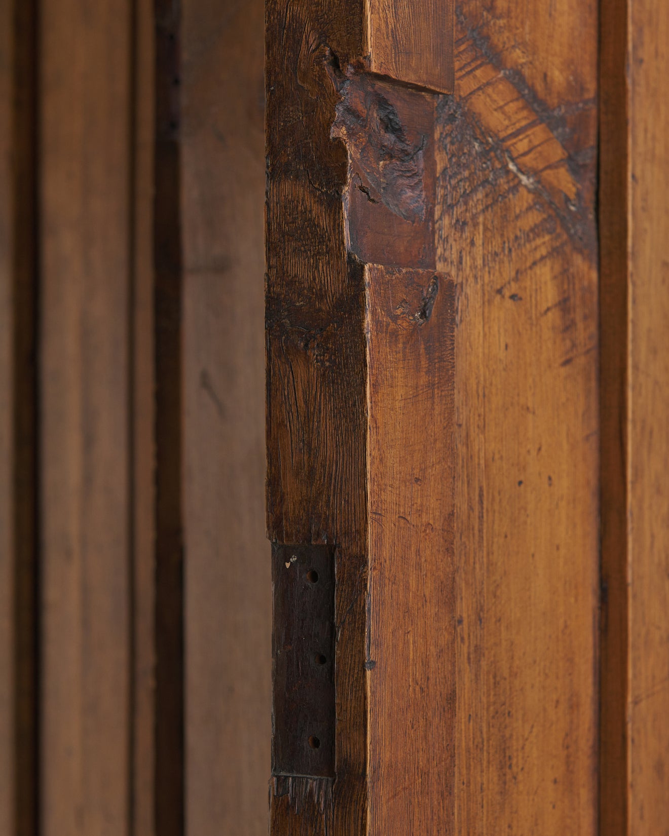 MONUMENTAL 9'5" TALL FOLDING WOOD PANEL SCREEN