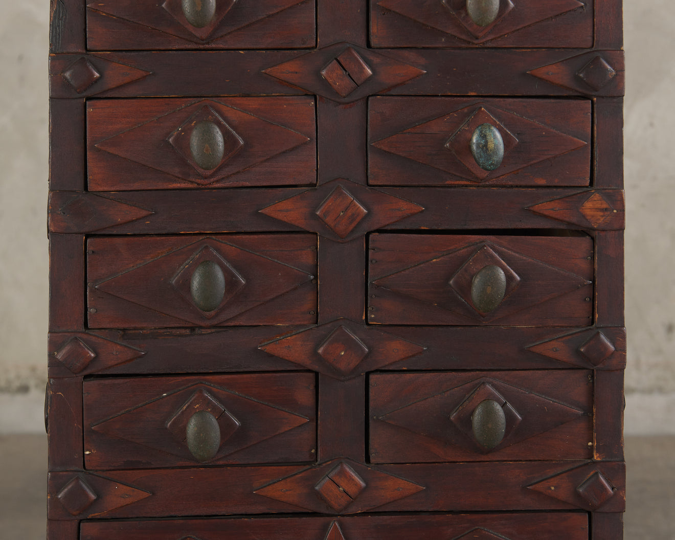 FOLK ART SIDE CABINET