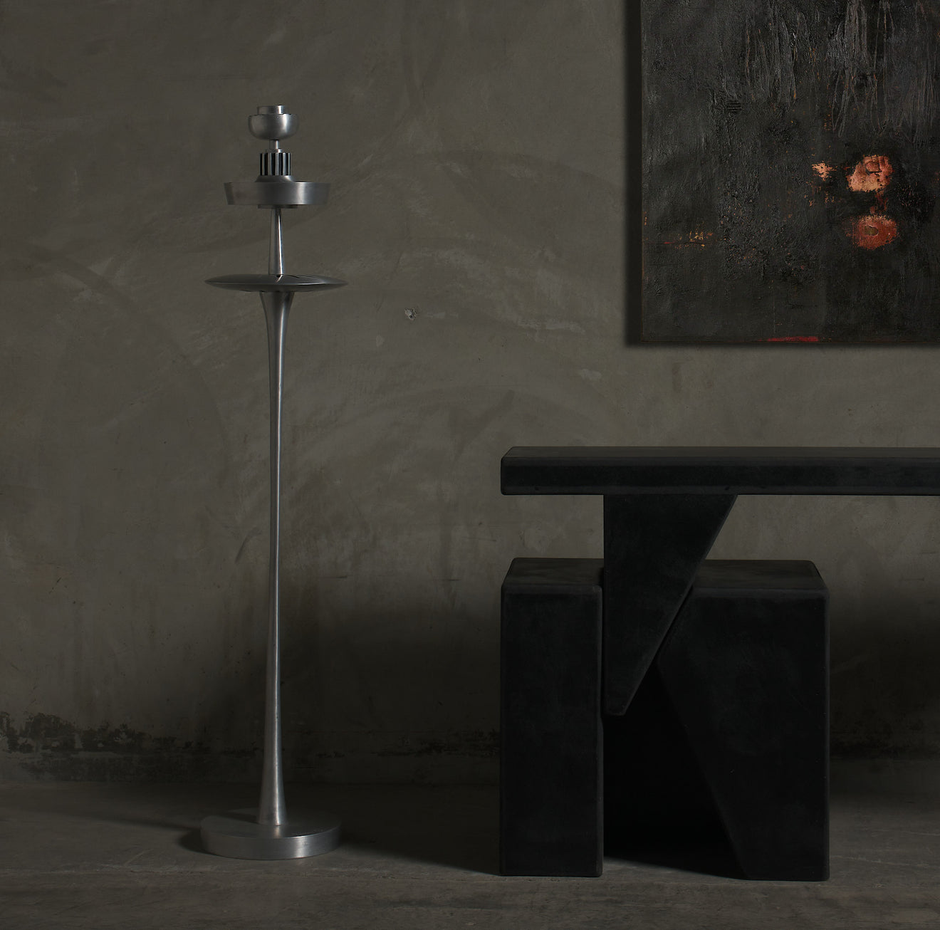 FRANCINE RICHMAN (1928-2022) ALUMINUM SCULPTURE FROM THE 'COSMOS AND CELESTIAL GALAXIES' SERIES