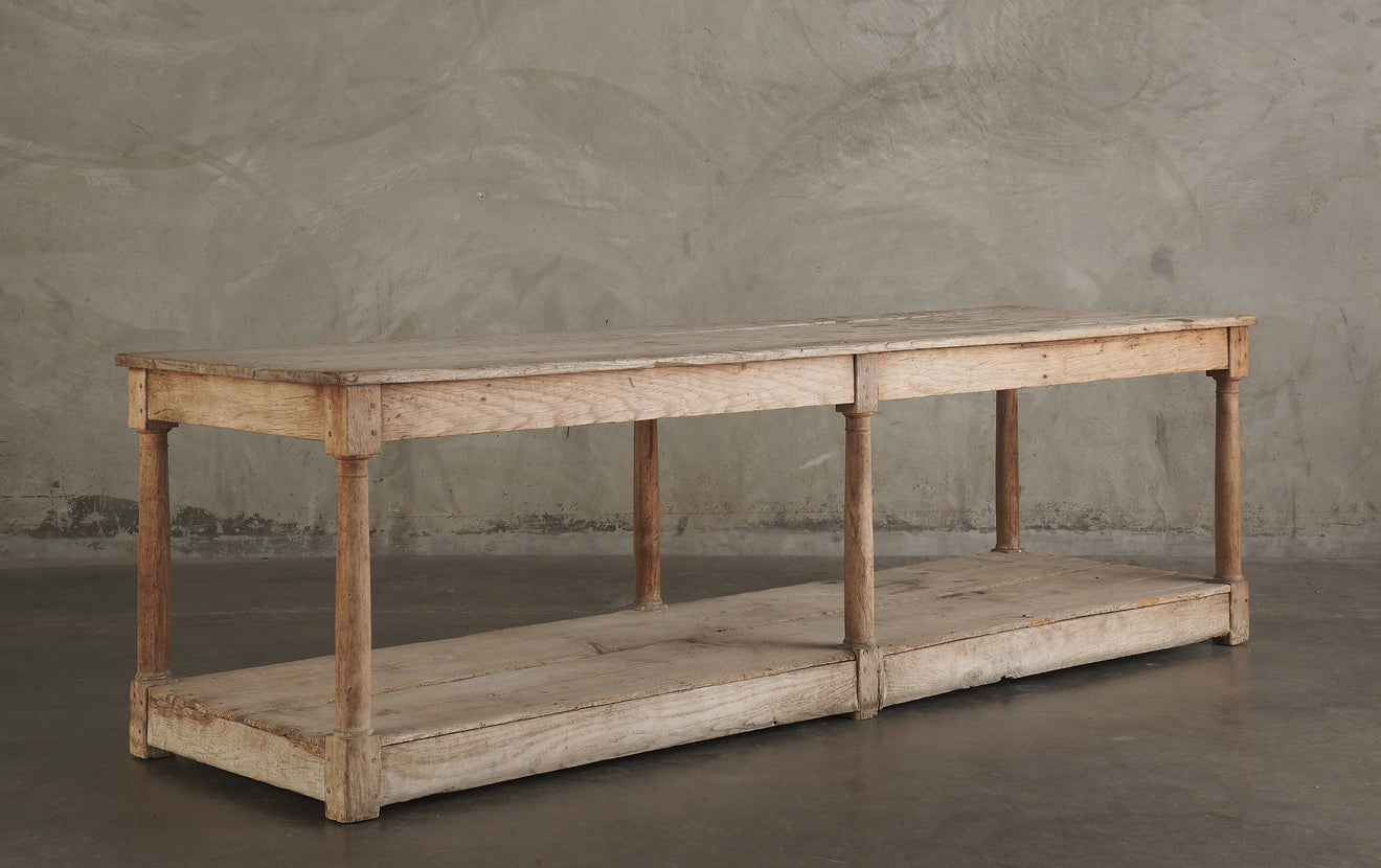 FRENCH OAK DRAPER'S TABLE, 19TH CENTURY