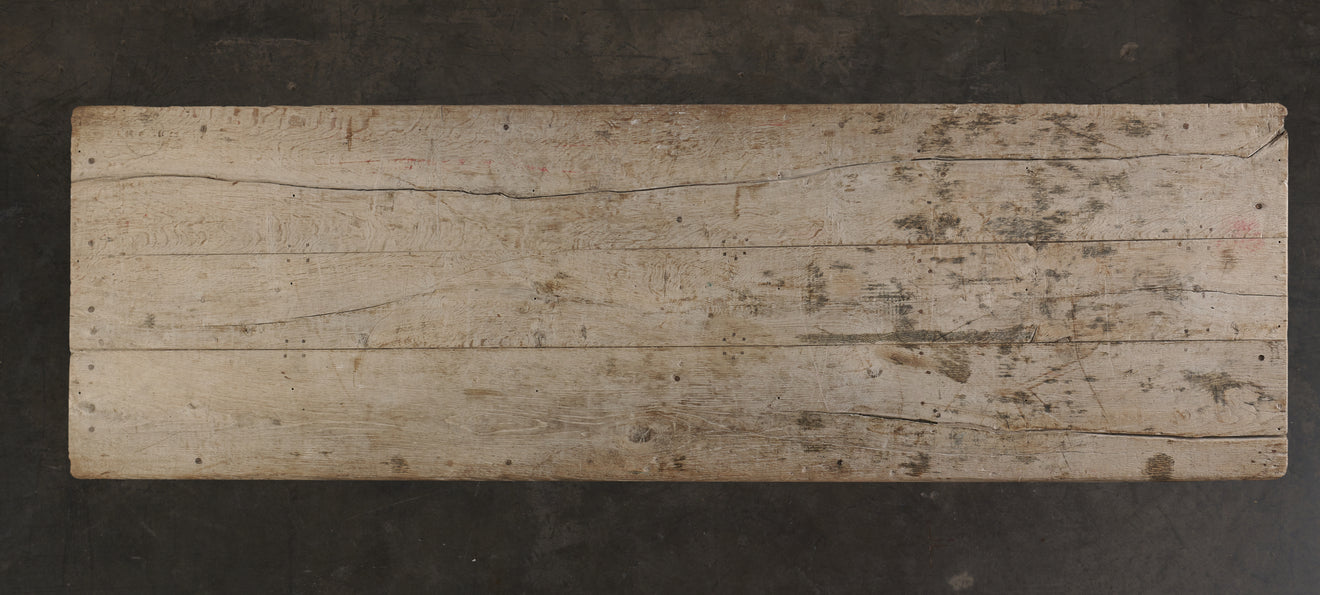 FRENCH OAK DRAPER'S TABLE, 19TH CENTURY