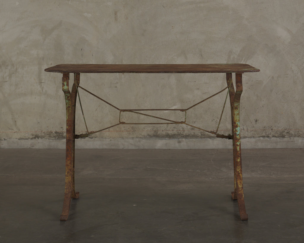 FRENCH COLLAPSIBLE IRON BISTRO TABLE Blackman Cruz french-collapsible-iron-bistro-table-blackman-cruz