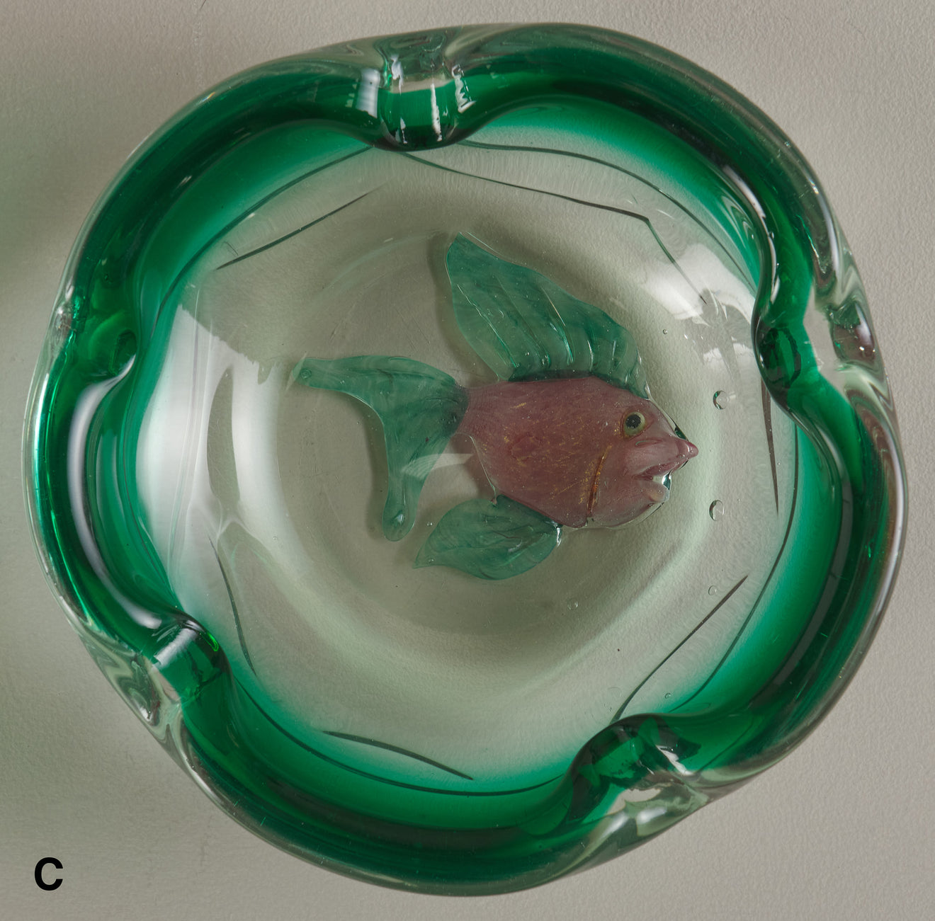 ALFREDO BARBINI FISH BOWL(s), MURANO, 1960