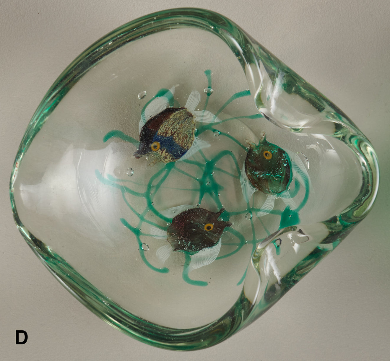 ALFREDO BARBINI FISH BOWL(s), MURANO, 1960