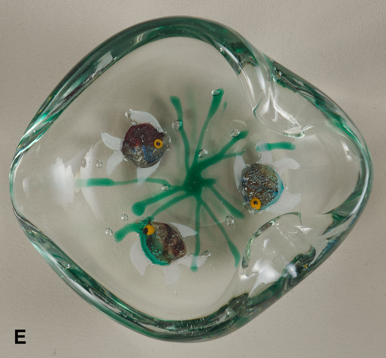 ALFREDO BARBINI FISH BOWL(s), MURANO, 1960