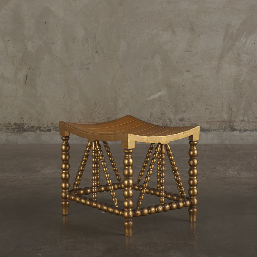 GOLD TRIMMED THEBES STOOL c1910