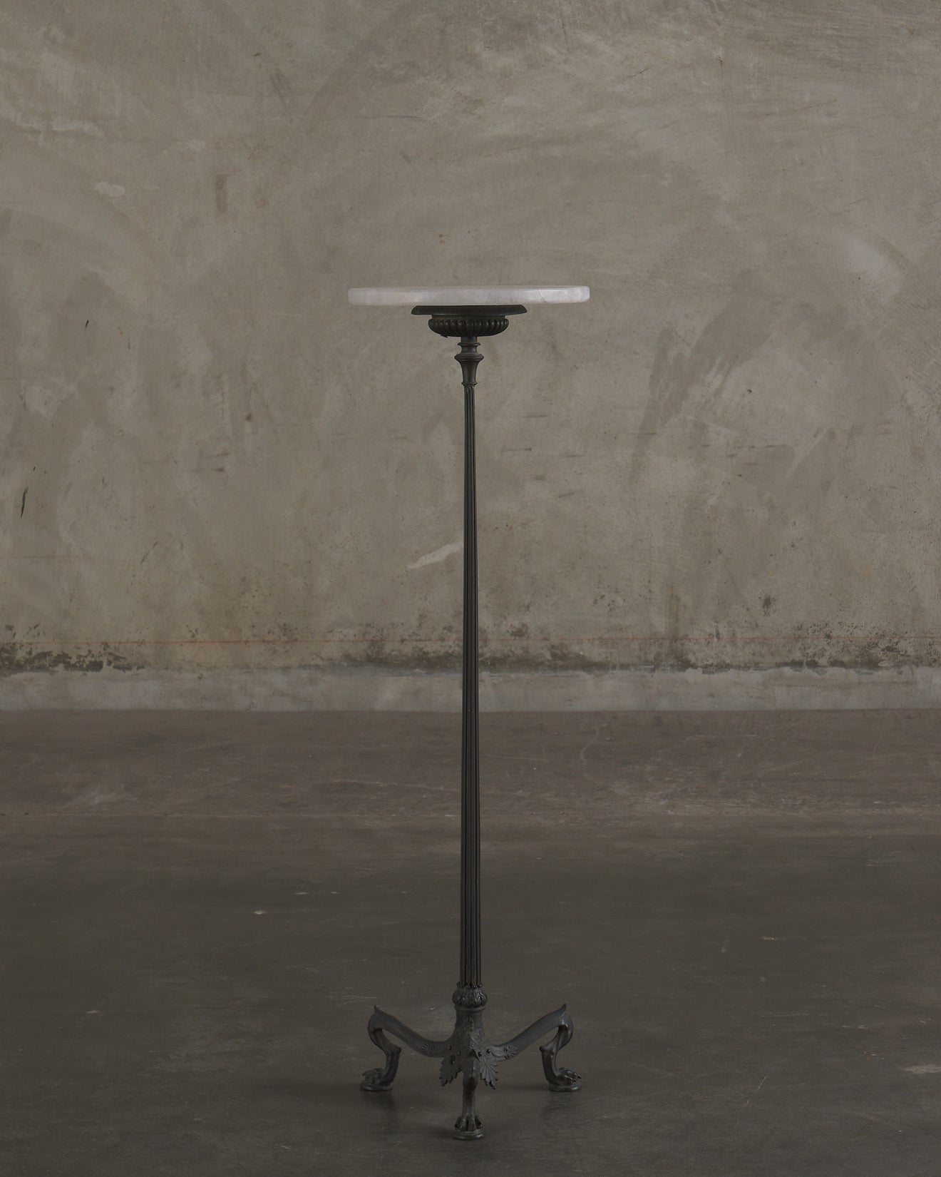 GRAND TOUR BRONZE TRI-LEG PEDESTAL TABLE, c1910